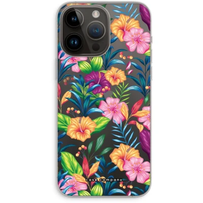 Afbeelding van Case Company® hoesje geschikt voor iPhone 14 Pro Max Tropisch 2 Soft Cover Telefoonhoesje Bescherming aan alle Kanten en Schermrand