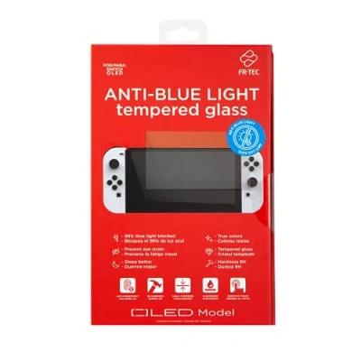 Afbeelding van FR TEC Anti Blue Light Tempered Glass Screen Protector geschikt voor de Nintendo Switch OLED