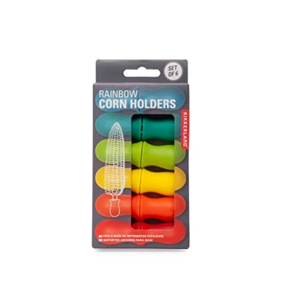 Afbeelding van Kikkerland Maiskolfhouder Groetenhouder Set van 6 In verschillende kleuren Handige Accessoires voor BBQ en Diners