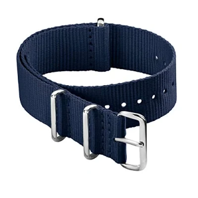Afbeelding van Archer Watch Straps Klassieke horlogeband van nylon in NATO stijl Keuze kleur en maat (18 mm, 20 22 24 mm), Navy Blauw