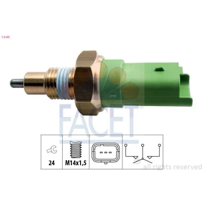 Afbeelding van FACET 7.6245 Schakelaar, achteruitrijlicht Made in Italy OE Equivalent RENAULT: SCENIC 3, ESPACE 4, MEGANE NISSAN: Qashqai / Qashqai+2 I, Note I