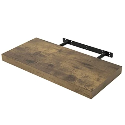 Afbeelding van WOLTU RG9319hov Wandrek, zwevend rek voor cd, dvd, 60 x 23 3,8 cm, rustiek bruin