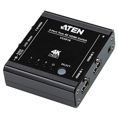 Image de aten commutateur hdmi 3 entrées 3d 4k vs381bat