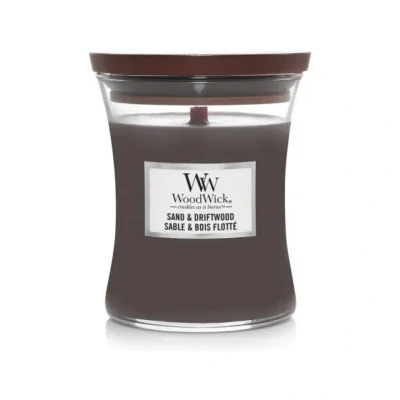 Afbeelding van WoodWick Geurkaars Medium Sand &amp; Driftwood 11 cm / ø 10
