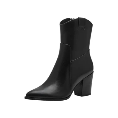 Afbeelding van Marco Tozzi 2 25361 43 Enkellaarzen met ritssluiting voor dames, zwart.