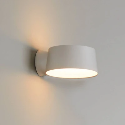 Afbeelding van LOOM DESIGN LED wandlamp Cookie, wit, aluminium, Ø 15 cm