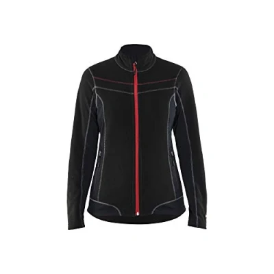 Afbeelding van Blåkläder 4924 1010 Dames Microfleecevest Zwart/Rood maat S