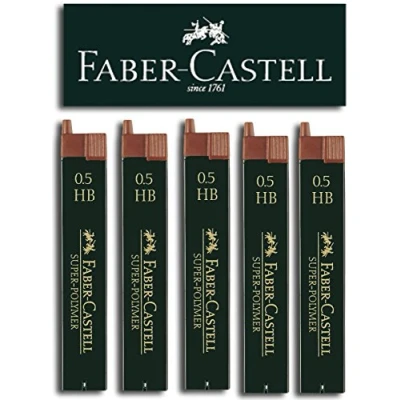 Afbeelding van Faber Castell SUPER POLYMER fijne vullingen, 0,5 HB, 5 stuks