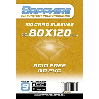 Afbeelding van Red Glove 100 Sapphire Sleeves Gold 80 x 120 SPGOLD