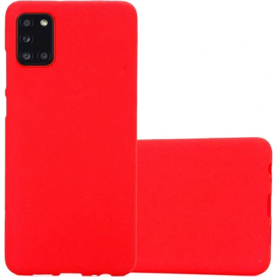 Afbeelding van Cadorabo Hoesje geschikt voor Samsung Galaxy A31 in FROST ROOD Beschermhoes gemaakt van flexibel TPU silicone Case Cover