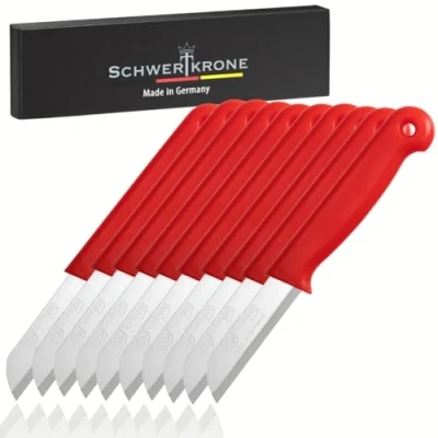 Afbeelding van SCHWERTKRONE Fruitmes en schilmesjesset (10 stuks) Made in Solingen, Germany Professioneel scherp roestvrij staal Groentemessen/Schilmessen