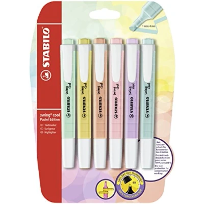 Image de STABILO Surligneur de texte swing cool Pastel Edition 6 couleurs
