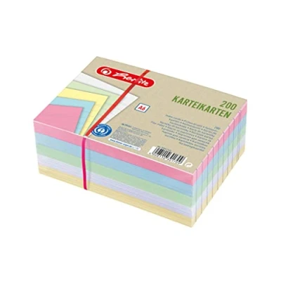Afbeelding van Herlitz indexkaarten, A6, meerkleurig