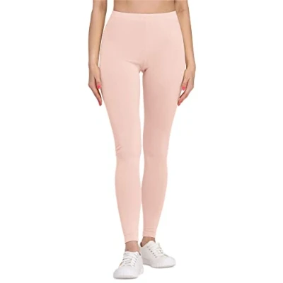 Afbeelding van Bellivalini BLV BLV50 147 LE Dames Leggings Sport Vrijetijdsbroek Lang Viscose Sporbroek Yogabroek Poederroze XL