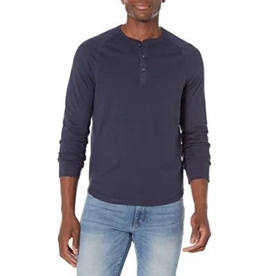 Image de Amazon Essentials Chemise Henley à Manches Longues Coupe Ajustée Men&#039;s, Bleu Marine, XL