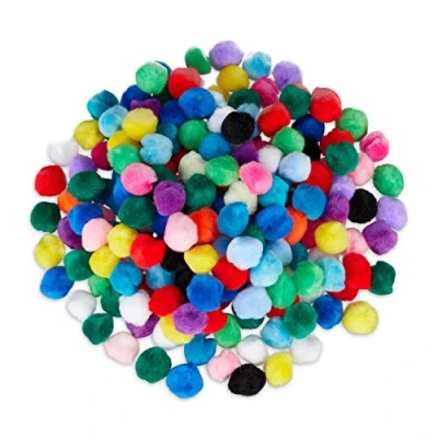 Afbeelding van Relaxdays pompons div. kleuren kleine knutsel 200 stuks 2cm