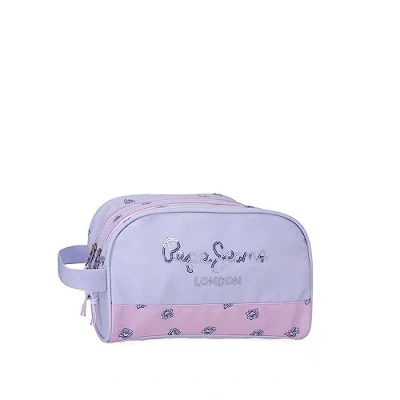 Afbeelding van Pepe jeans Becca Toilettas met twee vakken, aanpasbaar, paars, 26 x 16 12 cm, polyester, Talla única, 2 één maat, etui, Paars.,