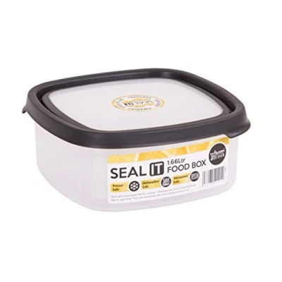 Afbeelding van Wham Seal It Vershouddoos Vierkant 1,66 Liter Set van 2 Stuks Grijs