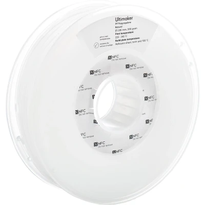Afbeelding van UltiMaker M0590 Natural 500 215294 Filament PP (polypropyleen) 2.85 mm g Natuur 1 stuk(s)
