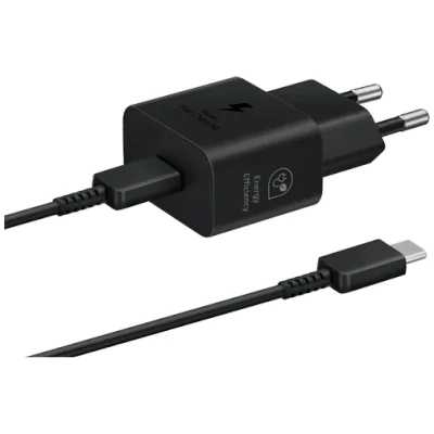 Image de Samsung Chargeur Rapide USB C 25W + Câble Noir