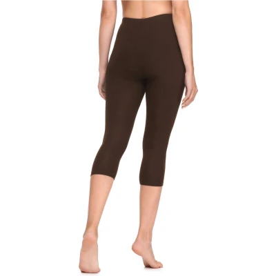 Afbeelding van Bellivalini BLV BLV50 148 LE Dames Capri Leggings Sport Vrijetijdsbroek 3/4 Lengte Viscose Sporbroek Yogabroek Bruin M