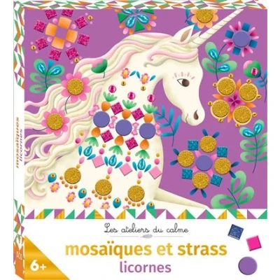 Image de Strass et mosaiques licornes mini boîte avec accessoires
