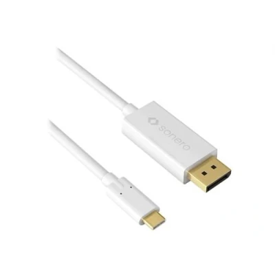 Afbeelding van Sonero Video/audio kabel USB C male naar HDMI 1.5 m dubbel afgeschermd wit rond, 4K ondersteuning