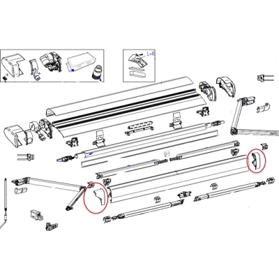 Afbeelding van Thule 6300 Eindkap Lead Rail LH+RH Geanodiseerd