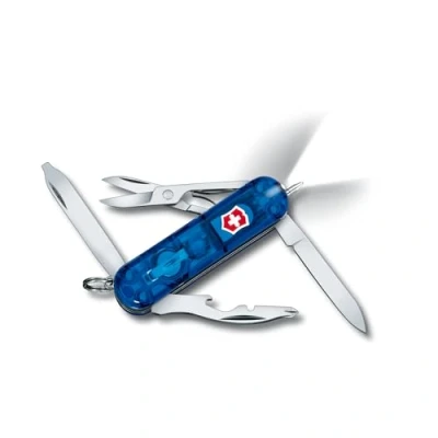 Afbeelding van Victorinox Midnite Manager 0.6366.T2 Zwitsers zakmes Met LED lamp Aantal functies 10 Blauw (transparant)