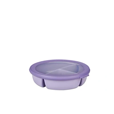 Afbeelding van Mepal Multikom Cirqula vershouddoos 3 vaks bento bowl 250 ml, ml &amp; 500 Rond Vivid lilac