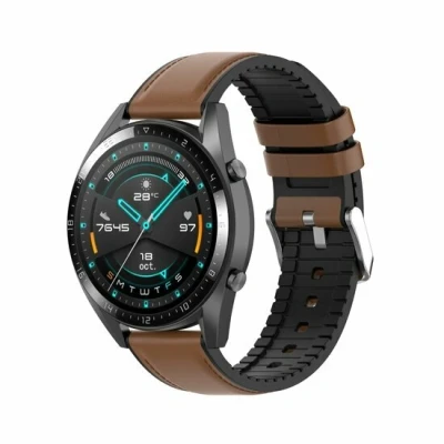Afbeelding van Garmin Approach S12 / S40 S42 Leer + siliconen bandje Bruin