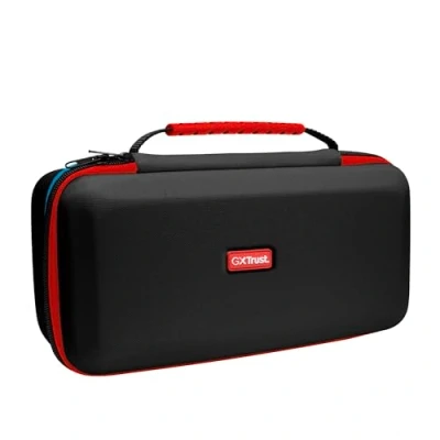 Afbeelding van GXTrust 1252 Pochette XL pour Nintendo Switch 2, Étui de Protection avec Conception Antichoc, Poignée, Housse Accessoires, 4 Joy Cons et 12 Jeux, Noir