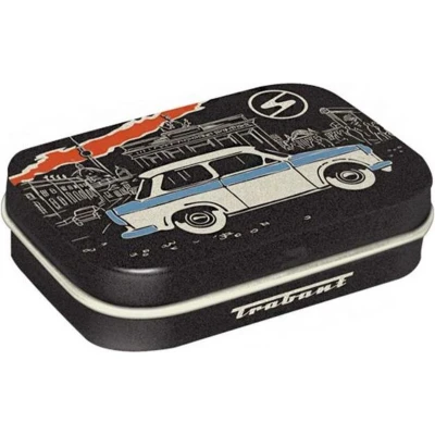 Afbeelding van Trabant Berlin Black Pepermunt Doosje Inclusief Mints mint box 4 x 6 cm
