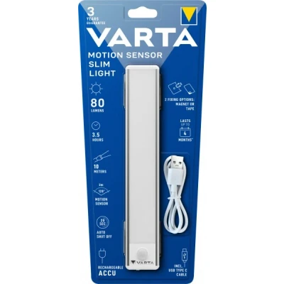 Afbeelding van Varta LED Taschenlampe Motion Sensor, Slim Light 80lm, inkl. 1x Lithium Ionen Akku, Retail Blister