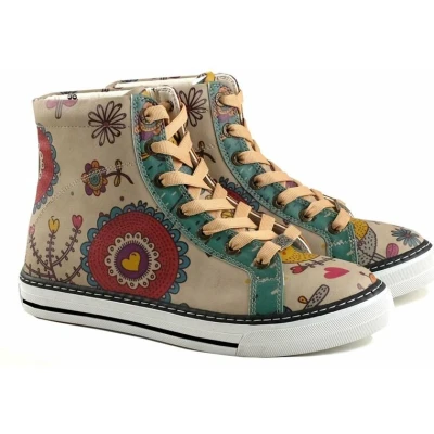 Afbeelding van GOBY Patroon Enkellaarsjes Damesboots Laarzen Hoge kwaliteit Handmade Maat 37
