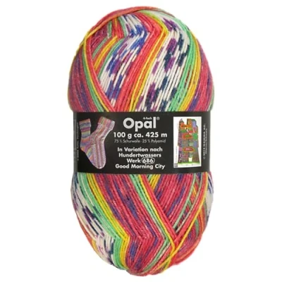 Afbeelding van Frida&#039;s Wollhaus Opal 2102 Good Morning City sokkenwol, 4 laags, 100 g, 24 kleuren