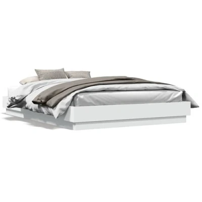 Afbeelding van vidaXL Bedframe met LED verlichting wit 150x200 cm