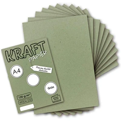Afbeelding van Vintage kraftpapier DIN A4 120 g/m² bruin 100% biologisch gerecycled papier