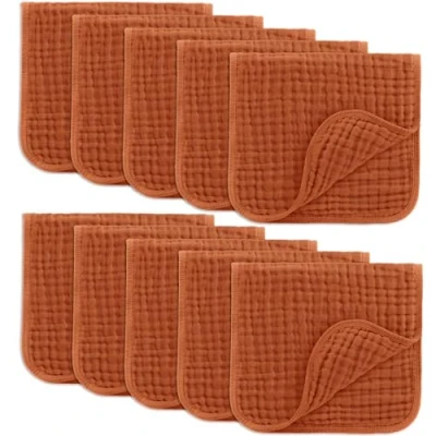 Image de Comfy Cubs Lot de 10 bavoirs en mousseline 50 x 25 cm Grande taille à 6 couches ultra absorbantes 100% coton pour bébés bave et saletés Ensemble sûrs doux garçons filles