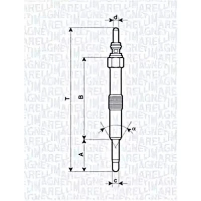 Afbeelding van MAGNETI MARELLI 062900067304 Gloeibougie 11V 10A M10X1 LAND ROVER: Defender Pickup, Discovery 2