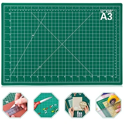 Afbeelding van Anezus Zelfherstellende naaimat, 30,5 x 45,7 cm, dubbelzijdig, 5 laags, snijplank voor knutselen, precisiestof, plakboekprojecten