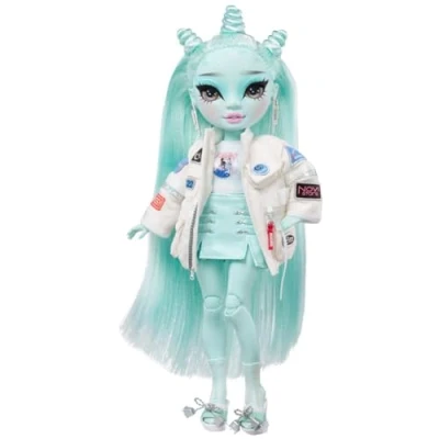 Afbeelding van Rainbow High Shadow ZOOEY ELECTRA Lichtgroene modepop met modieuze outfit en meer dan 10 kleurrijke accessoires ideaal voor kinderen verzamelaars. Leeftijd: +12