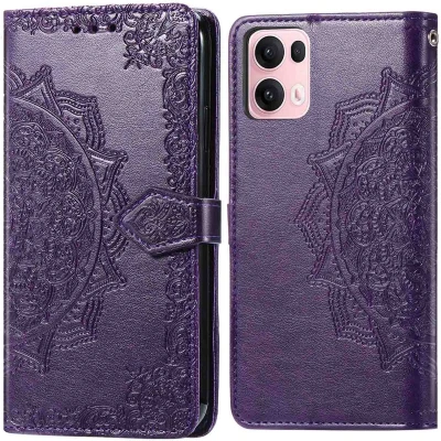 Afbeelding van imoshion Hoesje Geschikt voor Oppo Reno 13 Pro Mandala Bookcase Paars