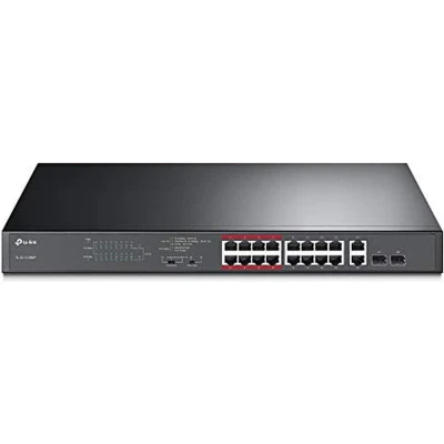 Afbeelding van TP Link TL SL1218MP Netwerk Switch Unmanaged 16 Poorten