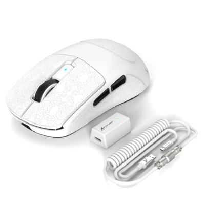 Afbeelding van EWEADN x Attack Shark R6 Lightspeed Wireless Gaming Mouse, ultralicht, 39G, HyperSpeed met 8K Hz, sensor PAW3950, Nordic52840, 42K DPI voor e sport, programmeerbare drievoudige muis WhitePro
