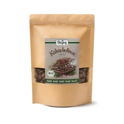 Afbeelding van Biojoy Biologische rauwe cacaobonen (1 kg), heel en ongebrande (theobroma cacao)