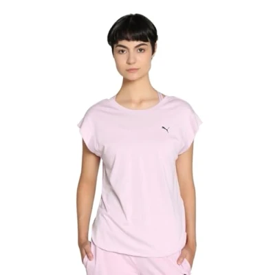 Afbeelding van Puma Studio Foundations TEE Sport Tshirt, Dames, Maat: Large, Grape mist
