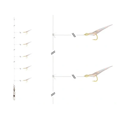 Afbeelding van Daiwa GrandW. Herring Rig Sabiki #10 glow Zeevis onderlijn