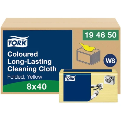 Afbeelding van Reiningingsdoek Tork Long Lasting W8 multifunctioneel geel 194650