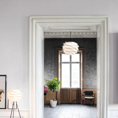 Afbeelding van Umage Carmina Medium hanglamp white met koordset zwart Ø 48 cm